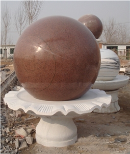 Black Globe Fountain, Rolling Ball Fountain