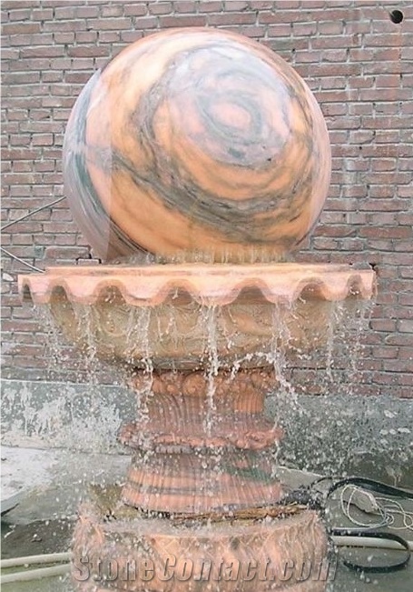 Black Globe Fountain, Rolling Ball Fountain