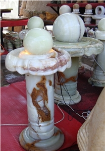 Black Globe Fountain, Rolling Ball Fountain