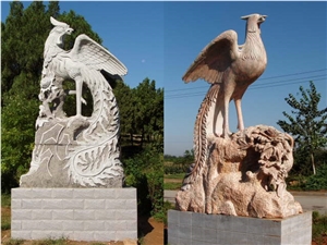 Phoenix Sculpture Statue Blue Limestone Sculptures Phoenix Sculpture Statue Blue Limestone Sculptures