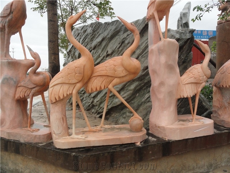 Phoenix Sculpture Statue Blue Limestone Sculptures
