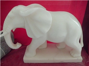 White Marble Elephant Sculpture, Elephant Statue White Marble Elephant Sculpture, Elephant Statue