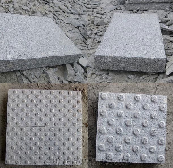 Flamed Blind Paving Stone Tactile Tile, Granite Paving Stone Tactile Tile