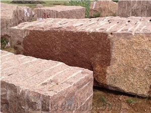 India Red Granite Blocks