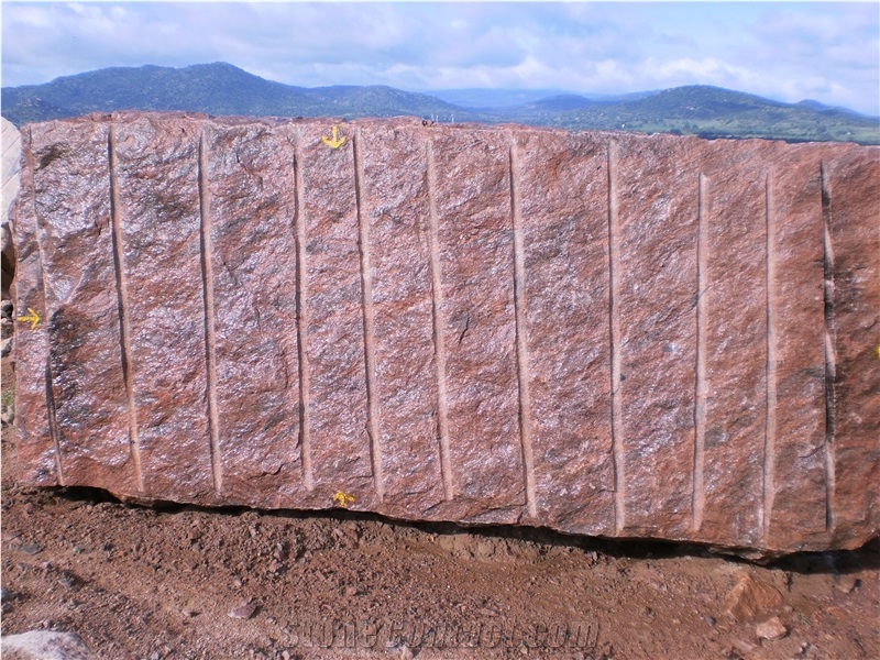 India Red Granite Blocks