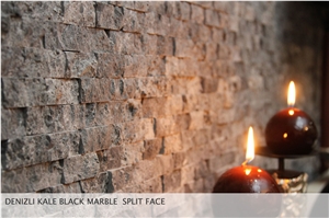 Black Marble Split Face Wall Tiles