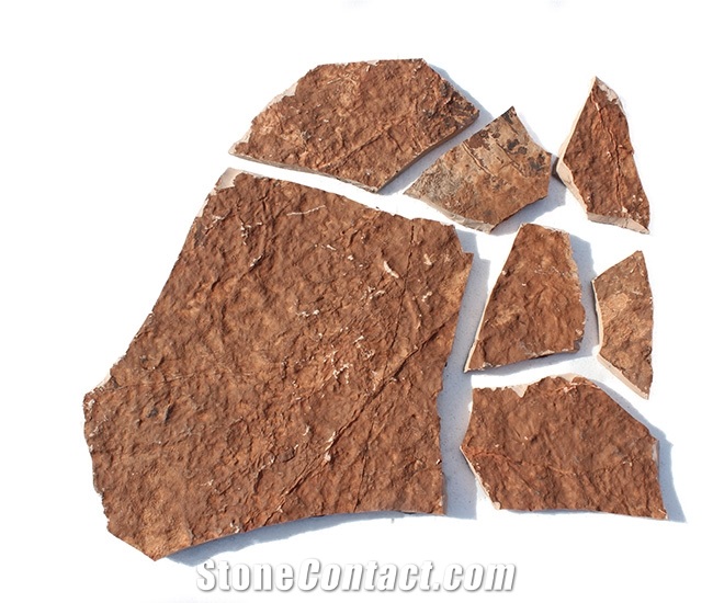 Flagstone Kastani Slate Flagstone, Brown Slate Flagstone