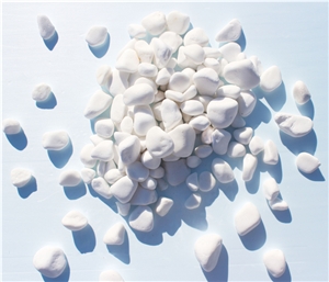 Thasos Snow White Pebble 2-4 Cm, Thasos White Marble Pebbles