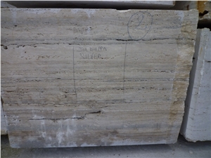 Travertino Silver Travertine Block, Italy Grey Travertine