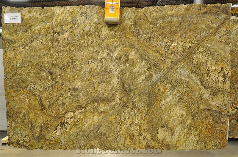 Giallo Capella Granite Slabs, Brazil Yellow Granite