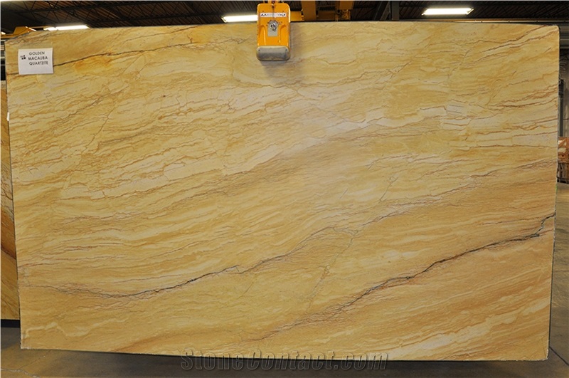 Golden Macaubas Quartzite Slabs, Giallo Macaubas Quartzite