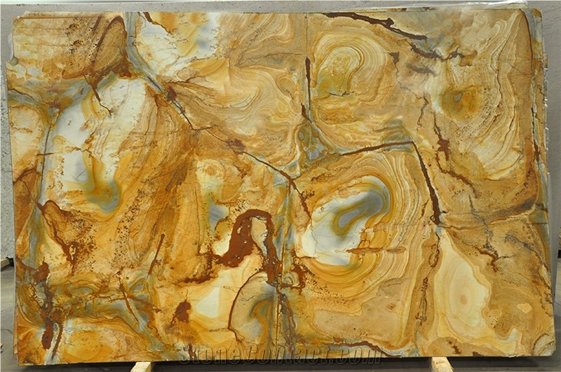 Palomino Quartzite Slabs & Tiles, Brazil Yellow Quartzite