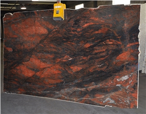 Red Hollywood Quartzite Polished Slabs, Brazil Red Quartzite