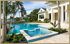 Beige Sandstone Pool Coping