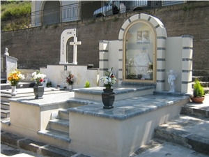 Grigio Venato Piemonte Marble Shaped Monument