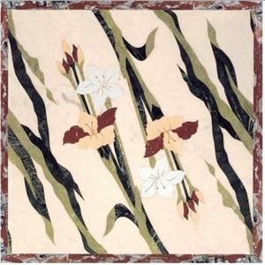Lilium Waterjet Floor Medallion