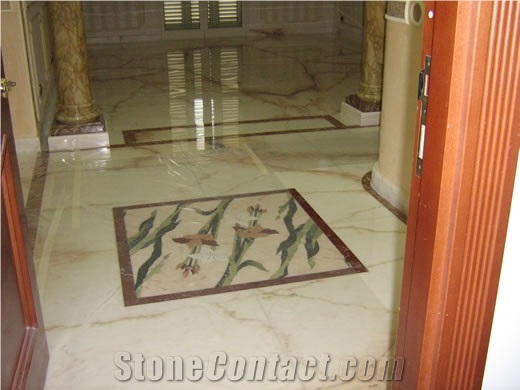 Lilium Waterjet Floor Medallion