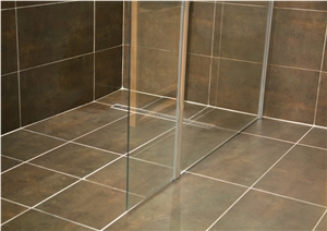 Grey Travertine Bathroom Design