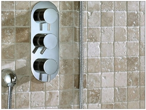 Grey Travertine Bathroom Design