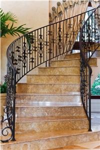 Crema Valencia Marble Stairs