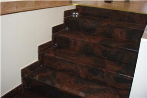 Red Hallandia Granite Stairs Red Hallandia Granite Stairs