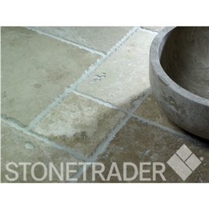 Classic Kremna Travertine Chiselled Edge Opus Pattern