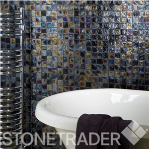 Diesel Black Square Glass Mosaic