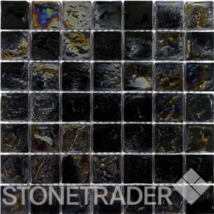 Diesel Black Square Glass Mosaic