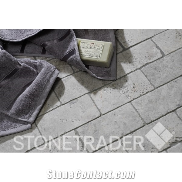 Silver Shadow Tumbled Marble 7.6x15.2cm