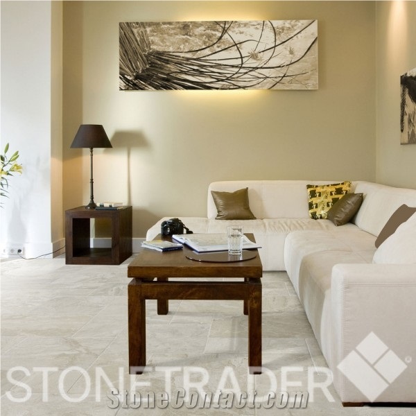 Vanilla Cream Tumbled Marble Opus Pattern