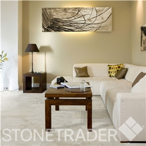 Vanilla Cream Tumbled Marble Opus Pattern