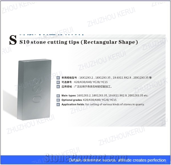 Ss10 Stone Cutting Tips from Zhuzhou Manufactory