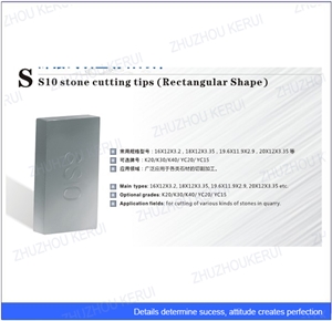 Ss10 Stone Cutting Tips from Zhuzhou Manufactory