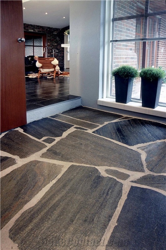Norway Silver Grey Slate Floor Pavement