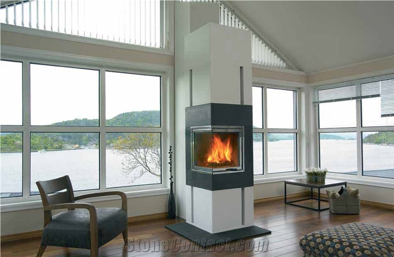 Soapstone Masonry Stove, Grey Soapstone Fireplace
