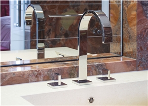 Rosso Marinace Granite Bathroom Design