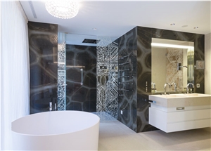 Verde Tortuga Quartzite Bathroom Design