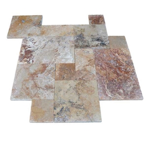 Leonardo Premium French Pattern Tumbled Travertine Leonardo Premium French Pattern Tumbled Travertine