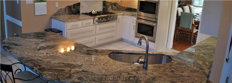 Golden Bordeaux Granite Countertop