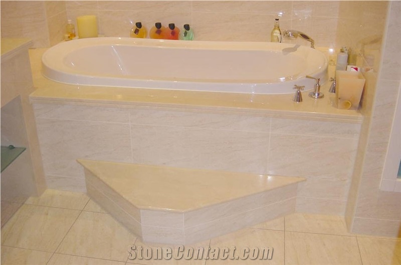 Biskala Beige Marble Bathtub Surround