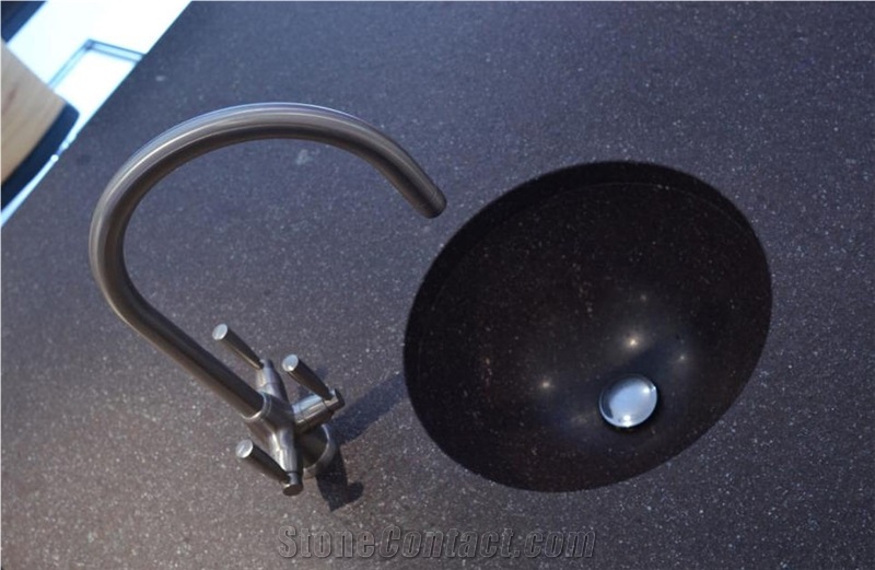 Zodiac Black Quartz Stone Kitchen Worktops