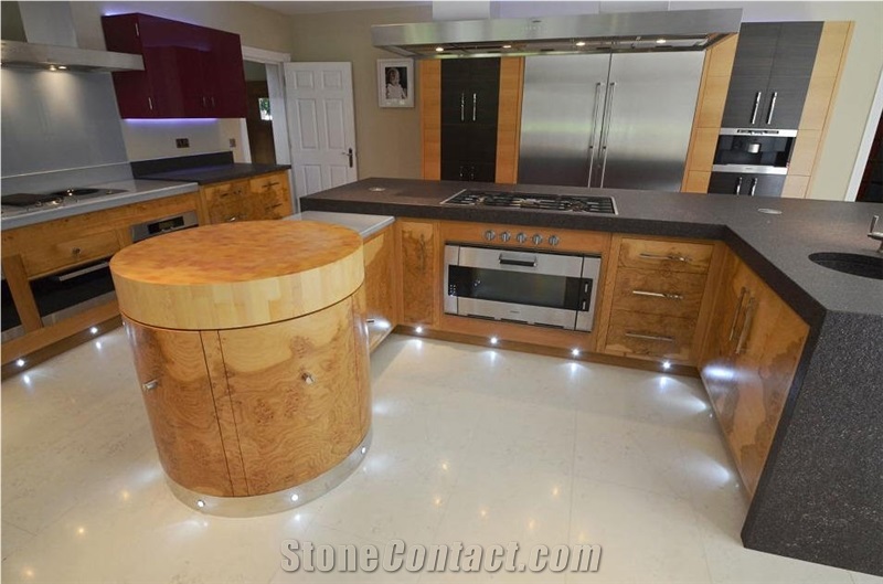 Zodiac Black Quartz Stone Kitchen Worktops