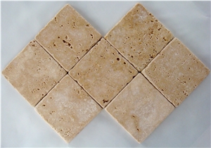 Mediterranean Walnut Travertine Tumbled Mosaic