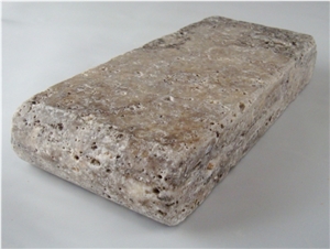 Tumbled Silver Travertine Pool Copings