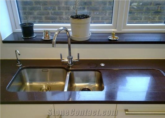 Nero Assoluto Granite Kitchen Countertop, Absolute Black Granite Kitchen Countertops