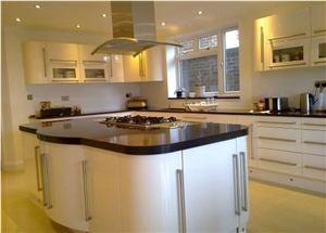 Nero Assoluto Granite Kitchen Countertop, Absolute Black Granite Kitchen Countertops