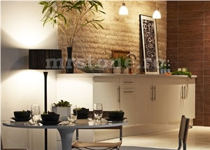 Light Cream Travertine Split Face Wall Tiles