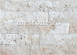Light Cream Travertine Split Face Wall Tiles