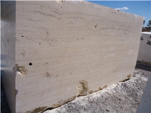 Classic Roman Travertine Block, Mexico Beige Travertine