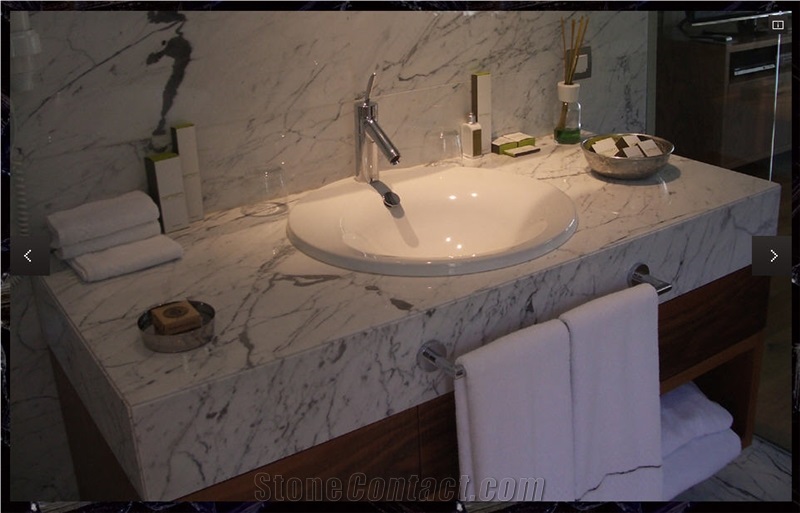 Turkey Calacatta Marble Bathroom Vanity Top